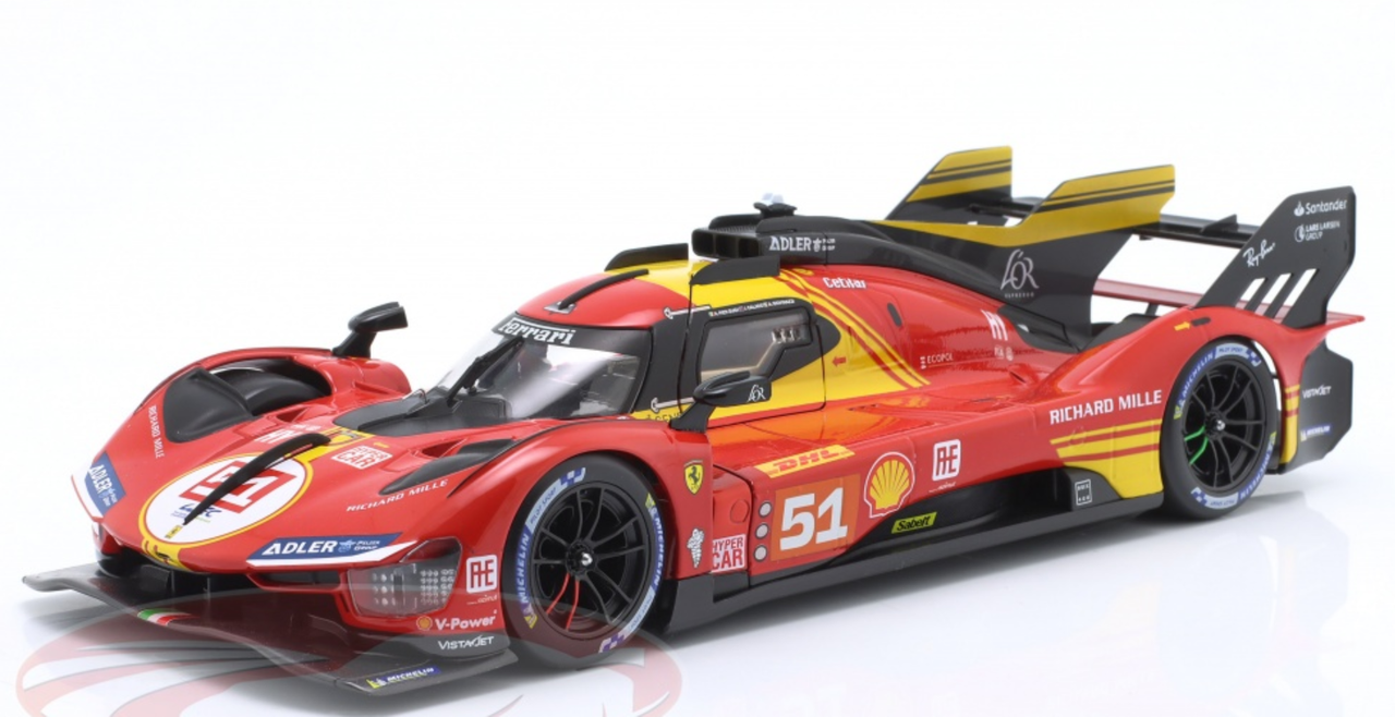 ブラーゴ 1/18 フェラーリ 499P #51 WEC カタール 2024 1/18 BBurago 2024 Ferrari 499P #51 WEC Qatar Ferrari - AF
