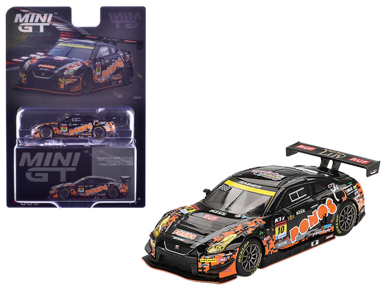 MINI GT Nissan GT-R NISMO GT3 マットブラック 1/64 Mini GT 2018 Nissan GT-R Nismo GT3 Matt Black with