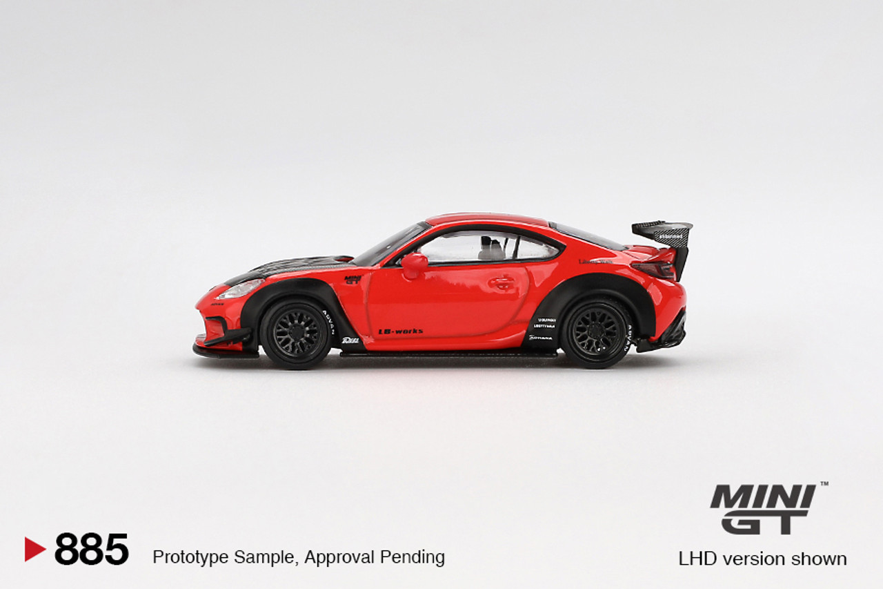 1/64 Mini GT Toyota GR86 LB☆Nation LBWK (Red) Diecast Car