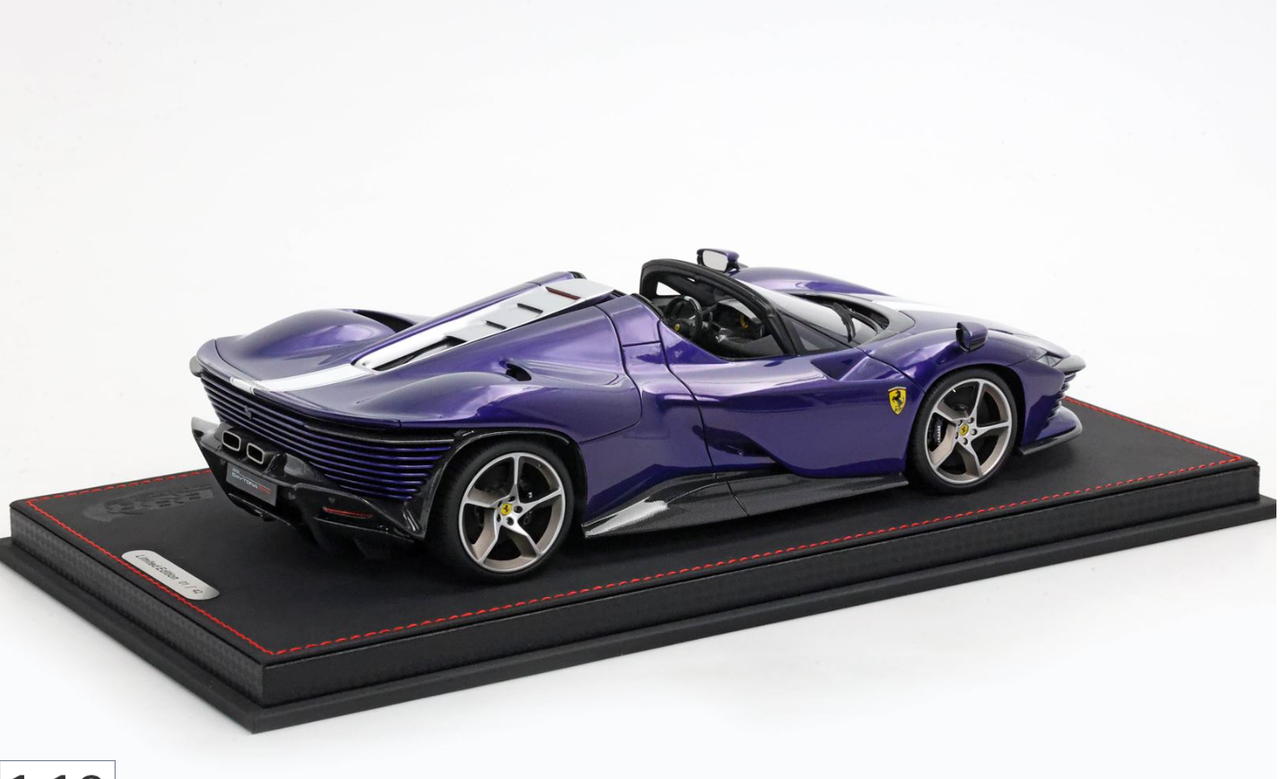 1/18 BBR Ferrari Daytona SP3 Icon Series Open Roof (Purple Dino) Resin Car Model