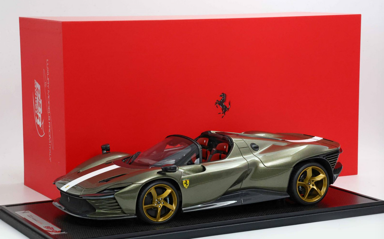 1/12 BBR Ferrari Daytona SP3 Icon Series Open Roof (Gloss Manzoni Green) Resin Car Model Limited 13 Pieces