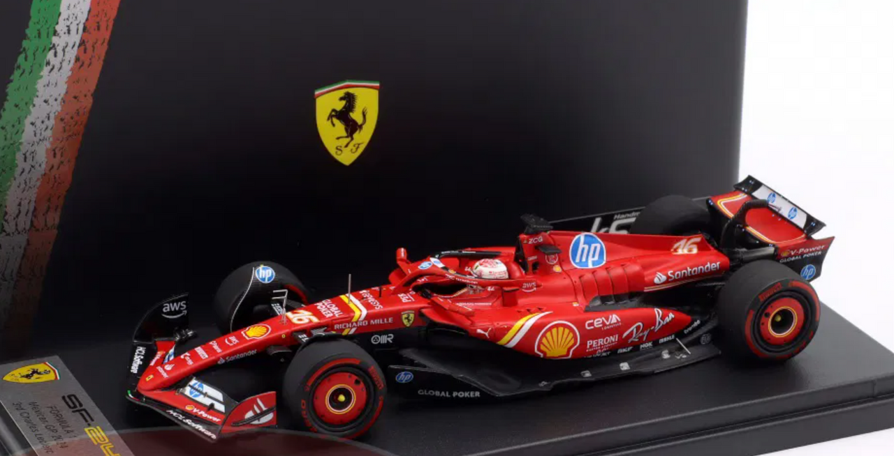 1/43 Looksmart 2024 Formula 1 Ferrari SF-24 Mexico GP 3rd Place #16 Charles Leclerc Car Model 1/43 Looksmart 2024 Formula 1 Ferrari SF-24 Mexico GP 3rd Place #16 Charles Leclerc Car Model