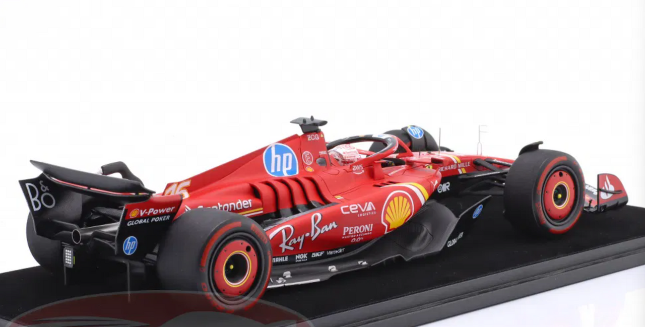 1/18 Looksmart 2024 Formula 1 Ferrari SF-24 Mexico GP 3rd Place #16 Charles Leclerc Car Model
