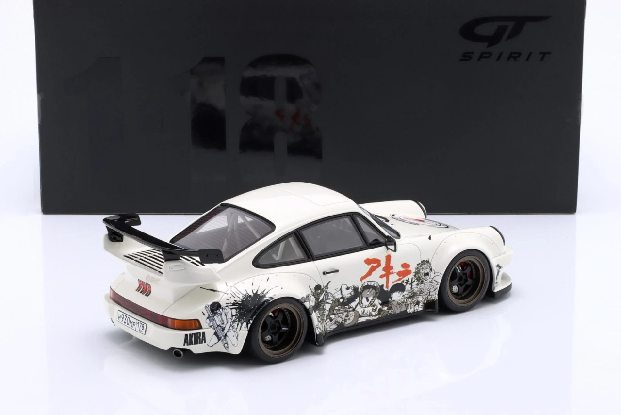 1/18 GT Spirit 2024 Porsche 911 RWB Akira Glacier White Car Model