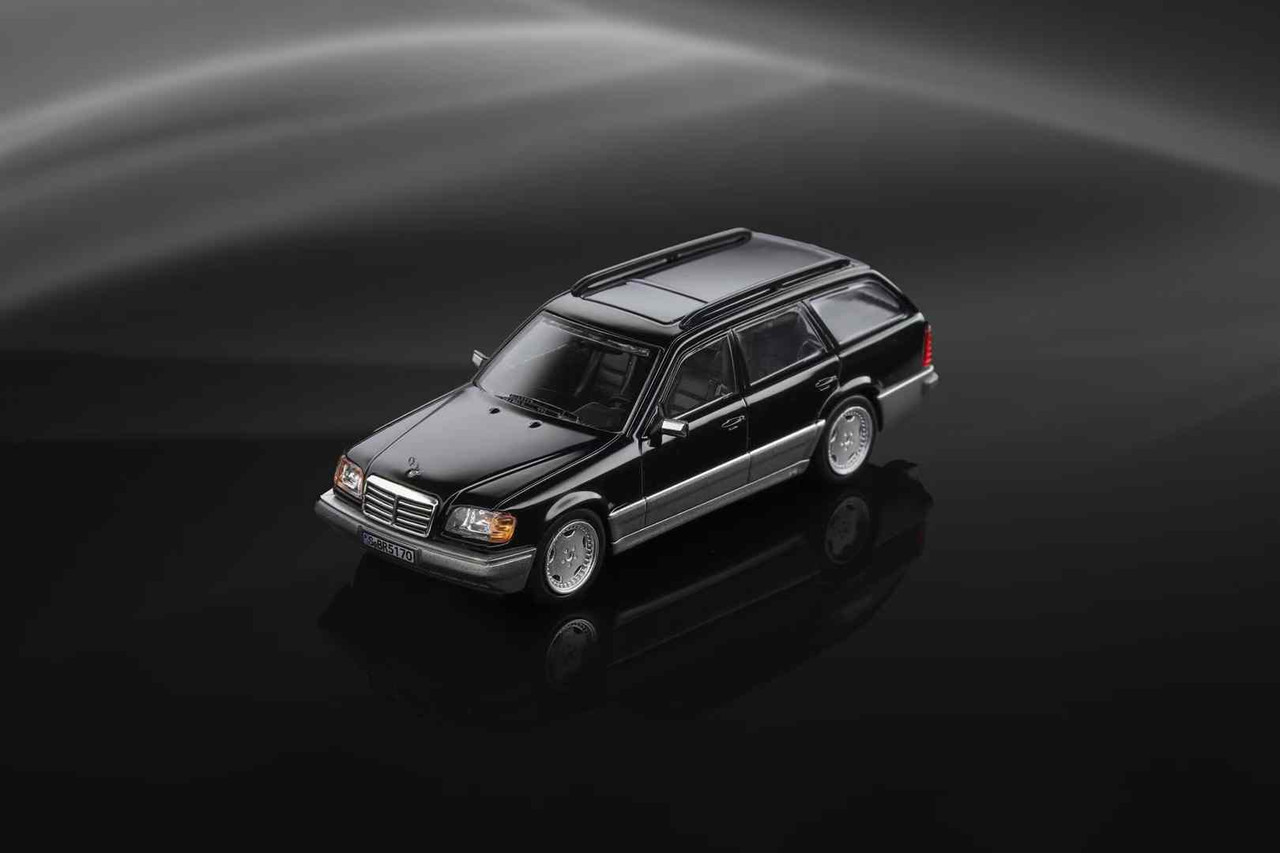 1/64 Mortal Mercedes-Benz S124 Wagon (Black) Diecast Car Model