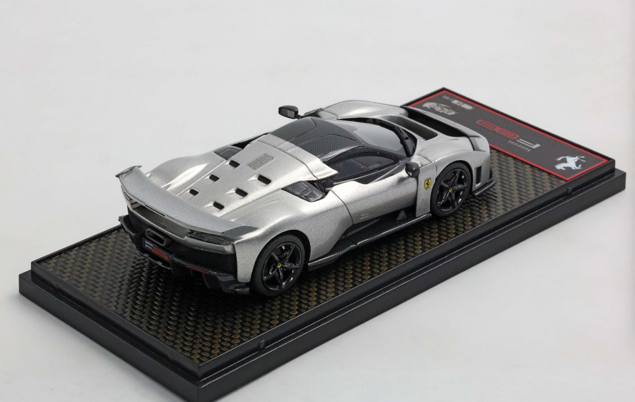 1/43 BBR Ferrari F80 Optional Carbon (Glossy Aluminum Silver with Carbon Rims) Car Model Limited 48 Pieces