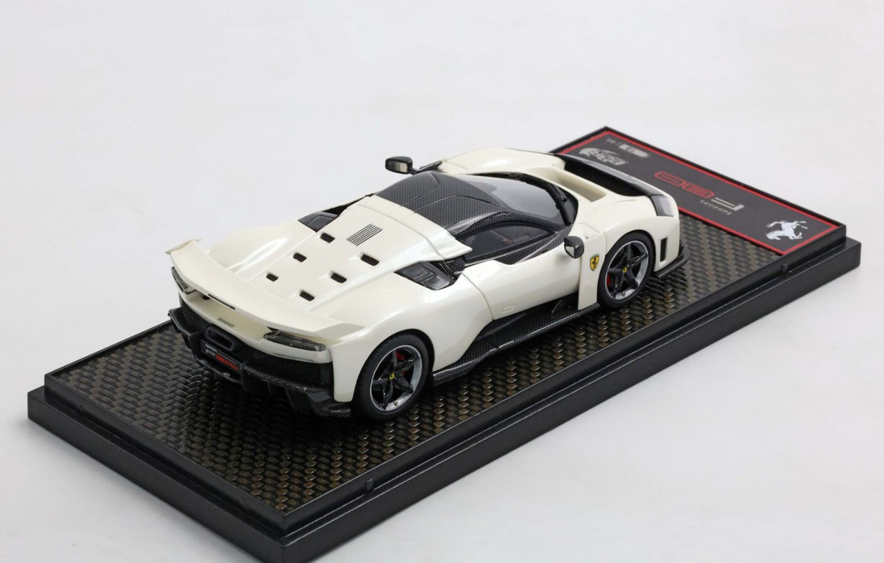 1/43 BBR Ferrari F80 Optional Carbon (Bianco Italia White with Two-Tone Carbon & Silver Rims) Car Model Limited 48 Pieces