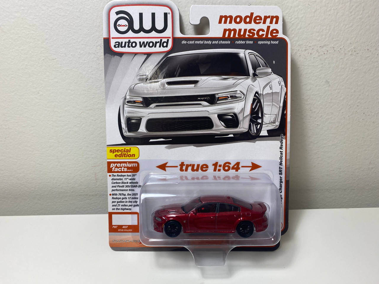 1/64 Auto World 2021 Dodge Charger SRT Hellcat Redeye (Dark Red
