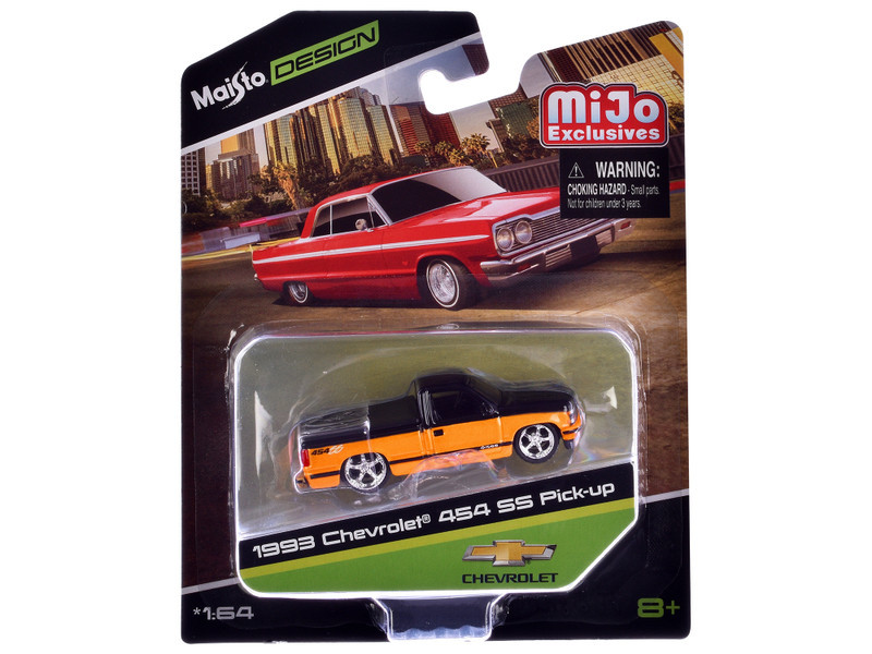 B×2 1/64 Maisto 1992 Chevrolet 454 SS Custom (Two Tone Orange Black