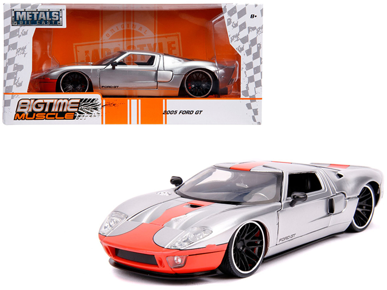 自動車 JadaToys 2005 FORD GT BIGTIME KUSTOMS JADA BIGTIME KUSTOMS BTK 2005 FORD GT RED 1:24 DIECAST MODEL