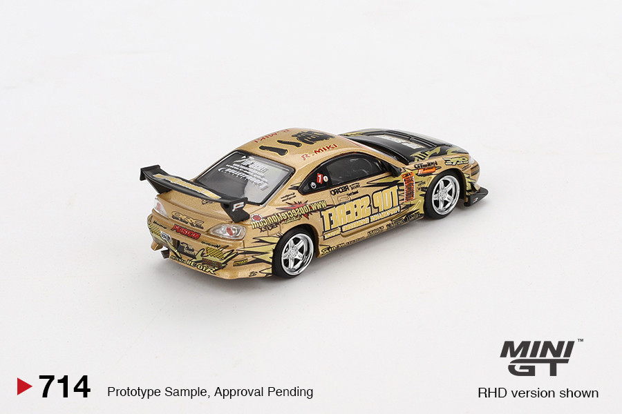 Ling 01 サンプル 1/64 Mini GT Nissan Silvia (S15) Top Secret D1GP Diecast Car Model