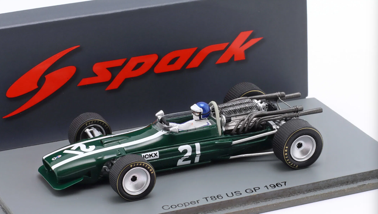 1/43 Spark Cooper T86 No.21 US GP 1967 Jacky Ickx Car Model