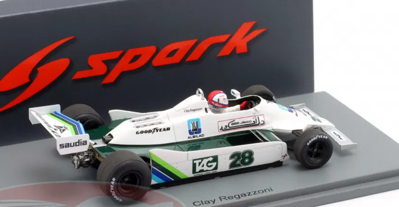1/43 Spark Williams FW07 No.28 Winner British GP 1979 Clay Regazzoni Car Model