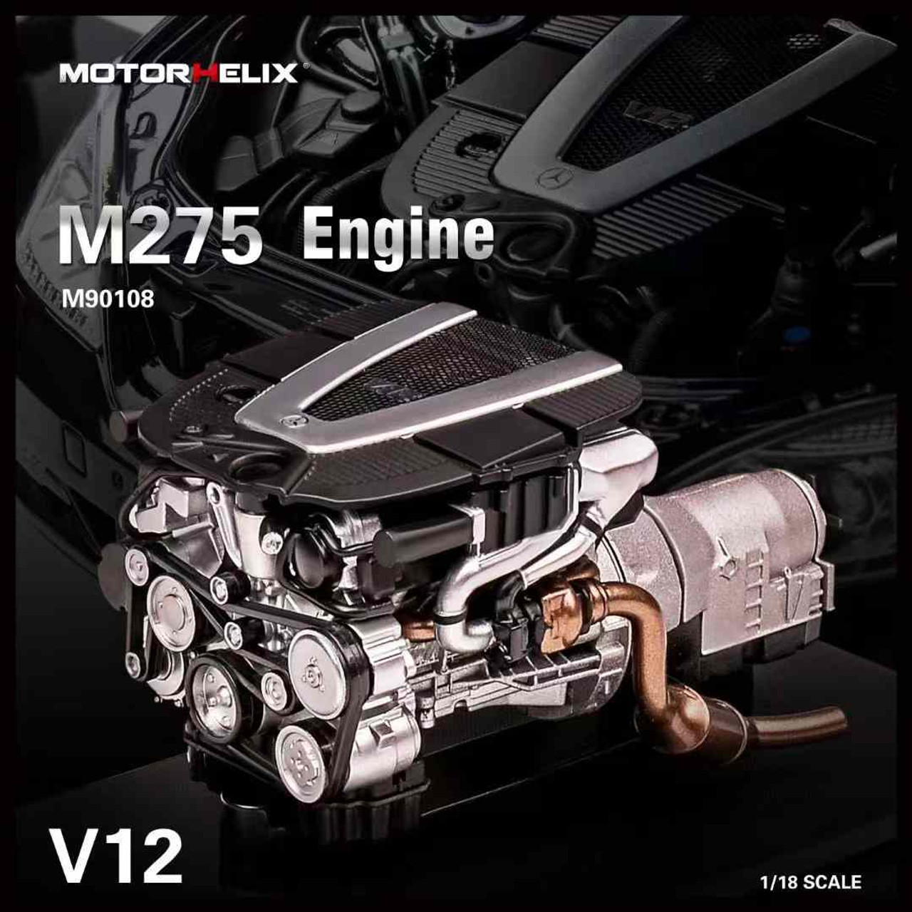 1/18 Motorhelix Mercedes S-Class W221 M275 V12 Engine Model