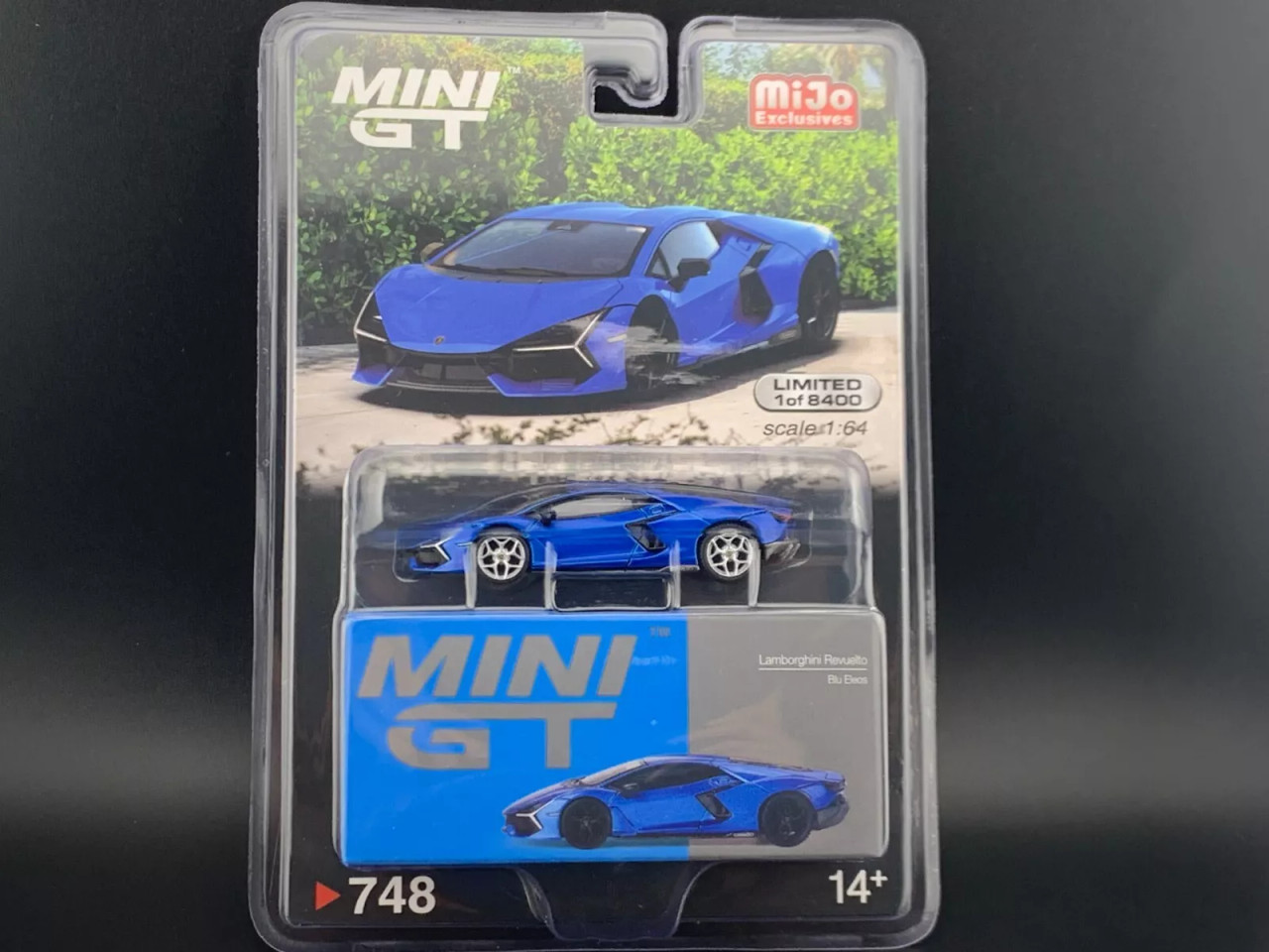 CHASE CAR 1/64 Mini GT Lamborghini Revuelto (Blu Eleos Blue