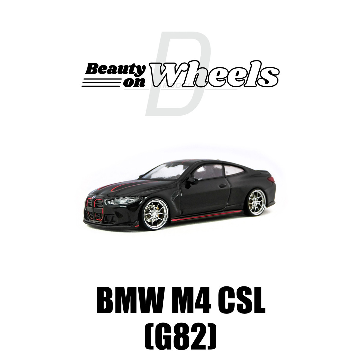 1/64 D Model BMW M4 CSL (G82) (Black) Car Model - LIVECARMODEL.com