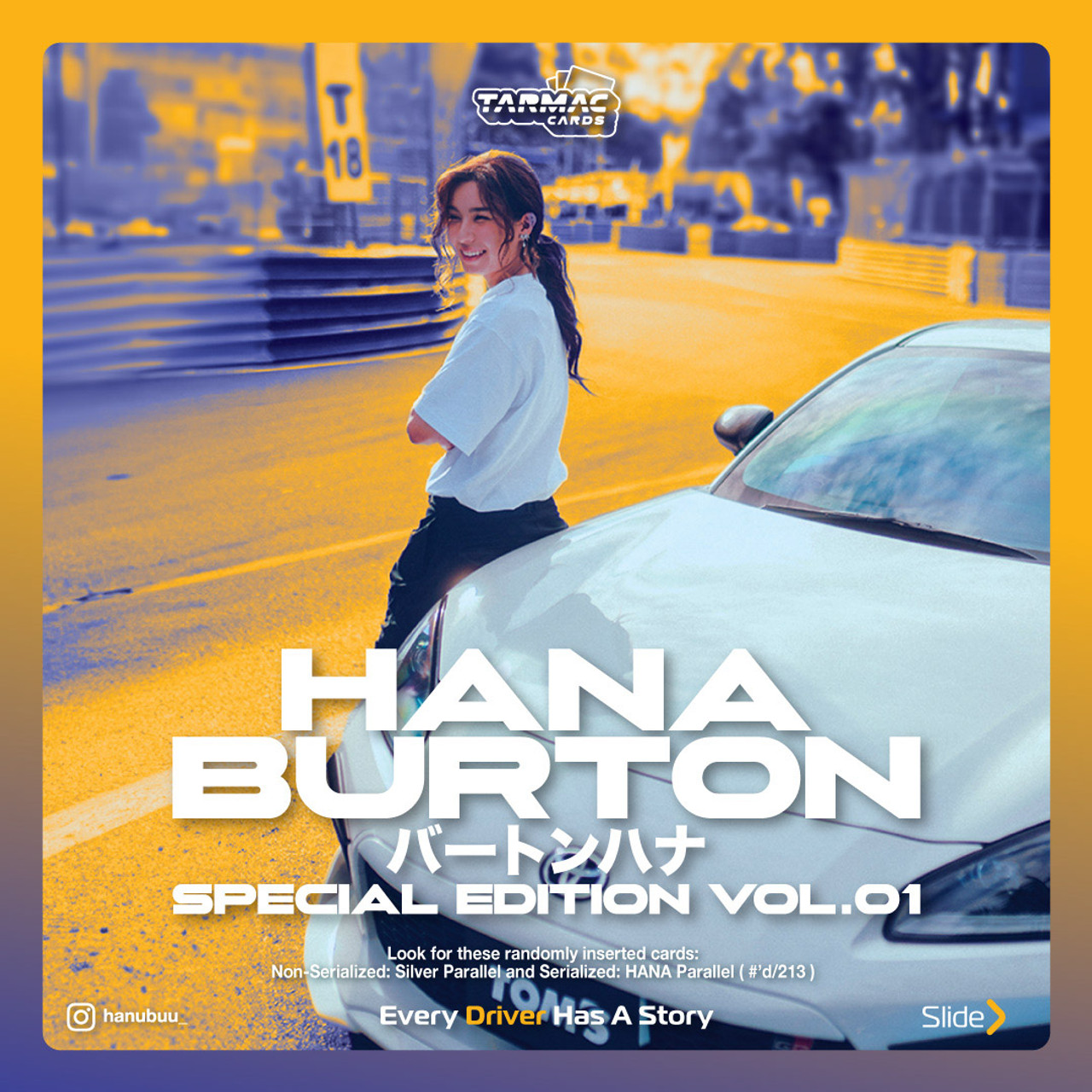 1 Pack (4 Cards) Tarmac Works Hana Burton Special Edition