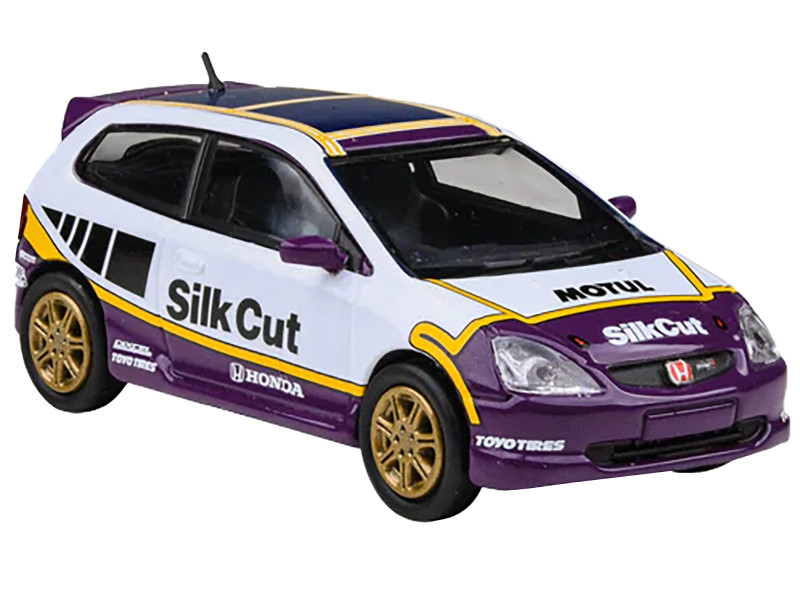 1/64 Paragon 2001 Honda Civic Type-R EP3 Silk Cut Diecast Car