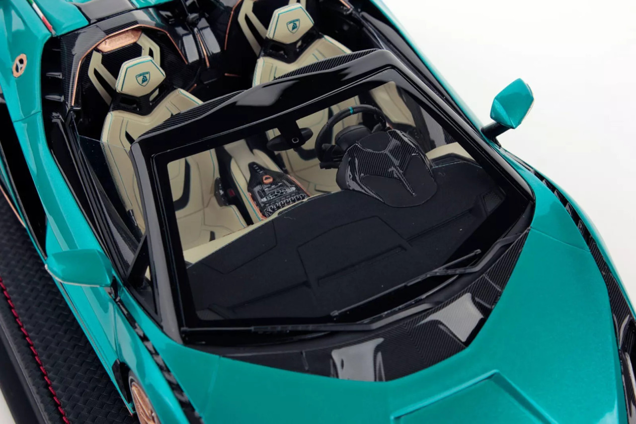 1/18 MR Collection Lamborghini Sian Roadster (Blu Uranus Blue) Car