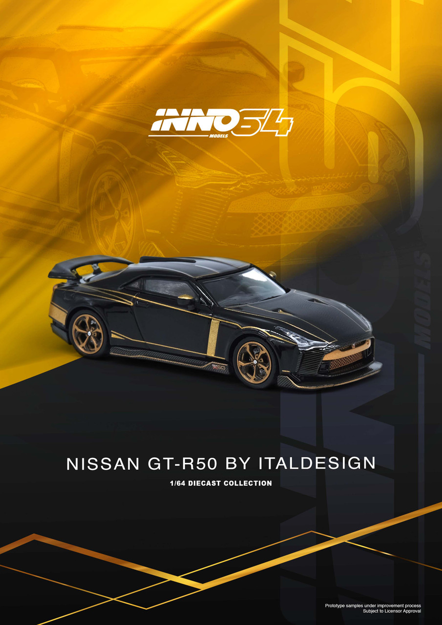 1/64 Inno Nissan GT-R50 By Italdesign (Black) Diecast Car Model