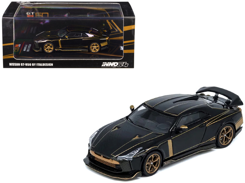 inno Nissan GT-R50 インドネシアダイキャ限定版1/64 1/64 Inno Nissan GT-R50 By Italdesign (Black) Diecast Car Model