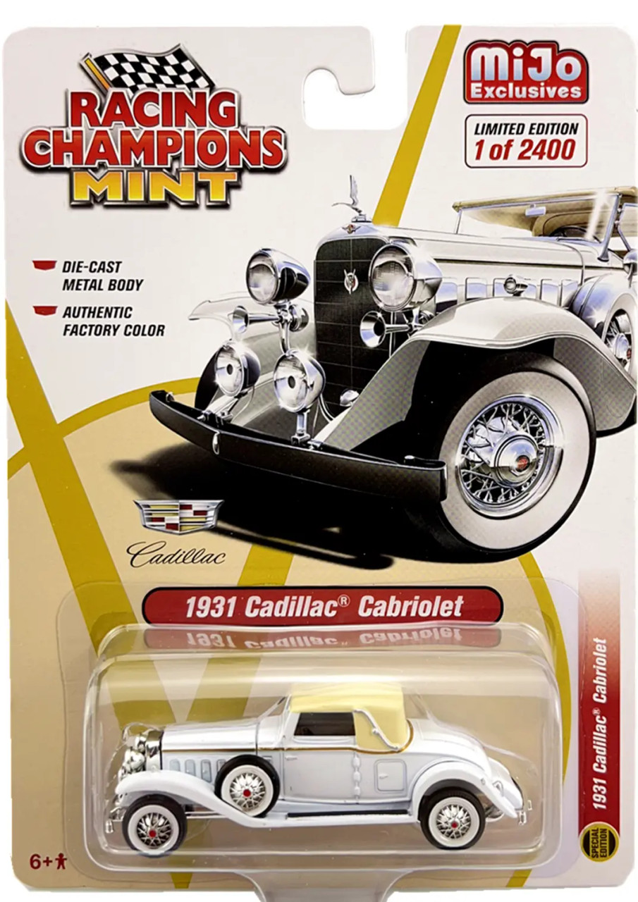 1/64 Racing Champions 1931 Cadillac V16 Cabriolet (White) Diecast