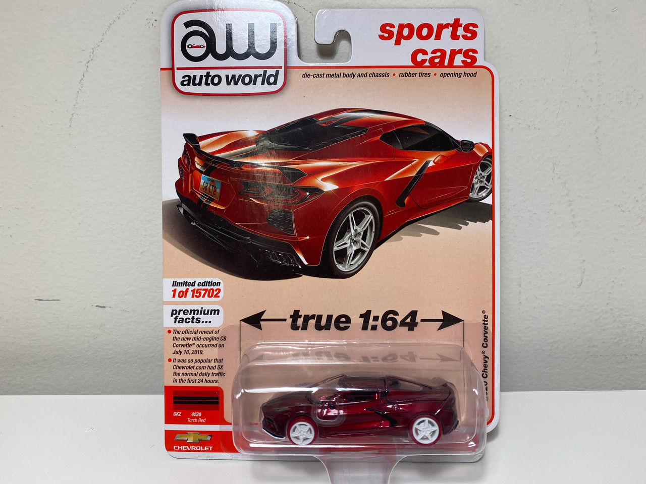 CHASE CAR 1/64 Auto World 2020 Chevrolet Corvette C8 Stingray
