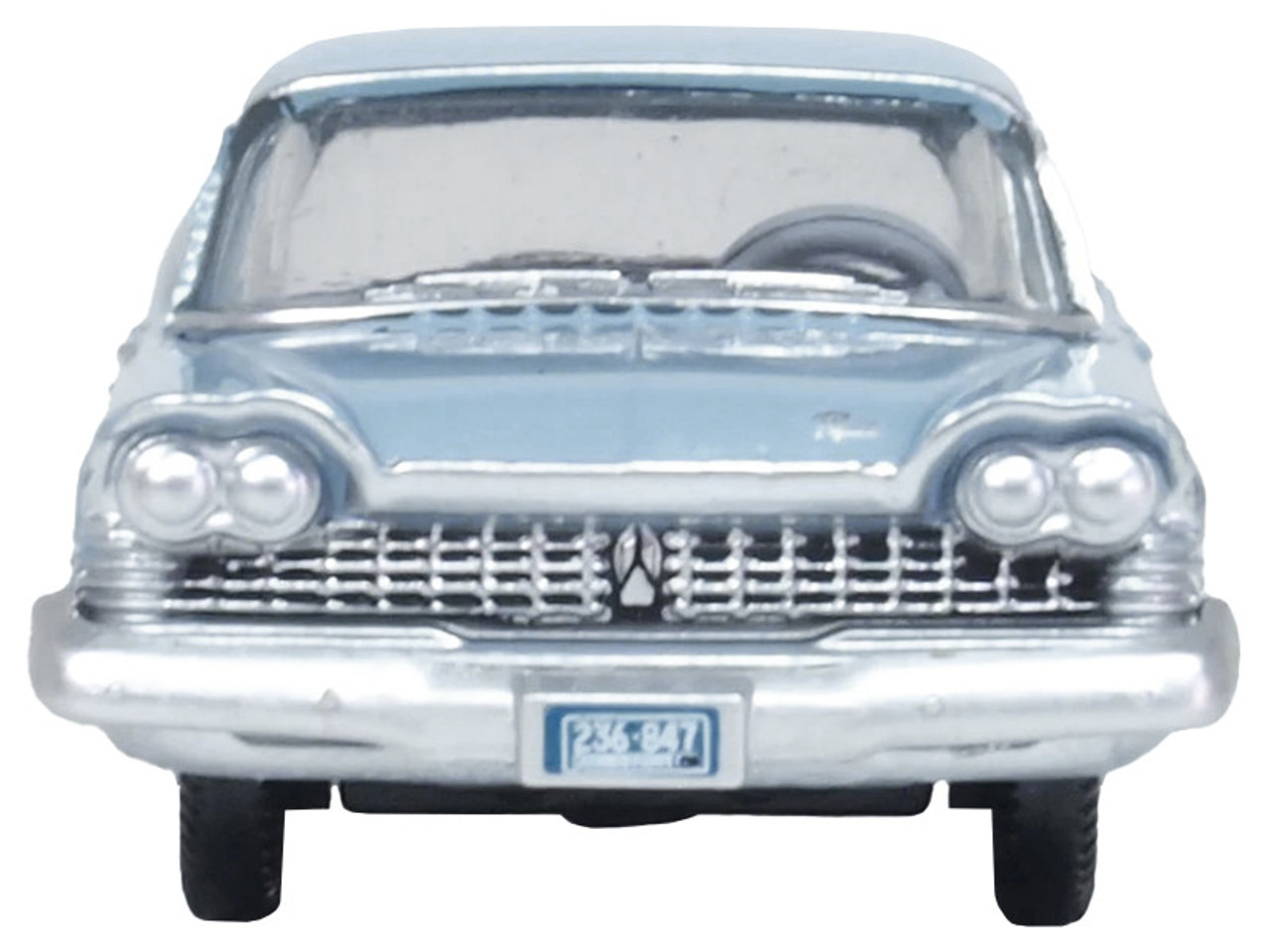 【cc】 1959 Plymouth Savoy Sedan Powder Blue 1/87 (HO) Scale