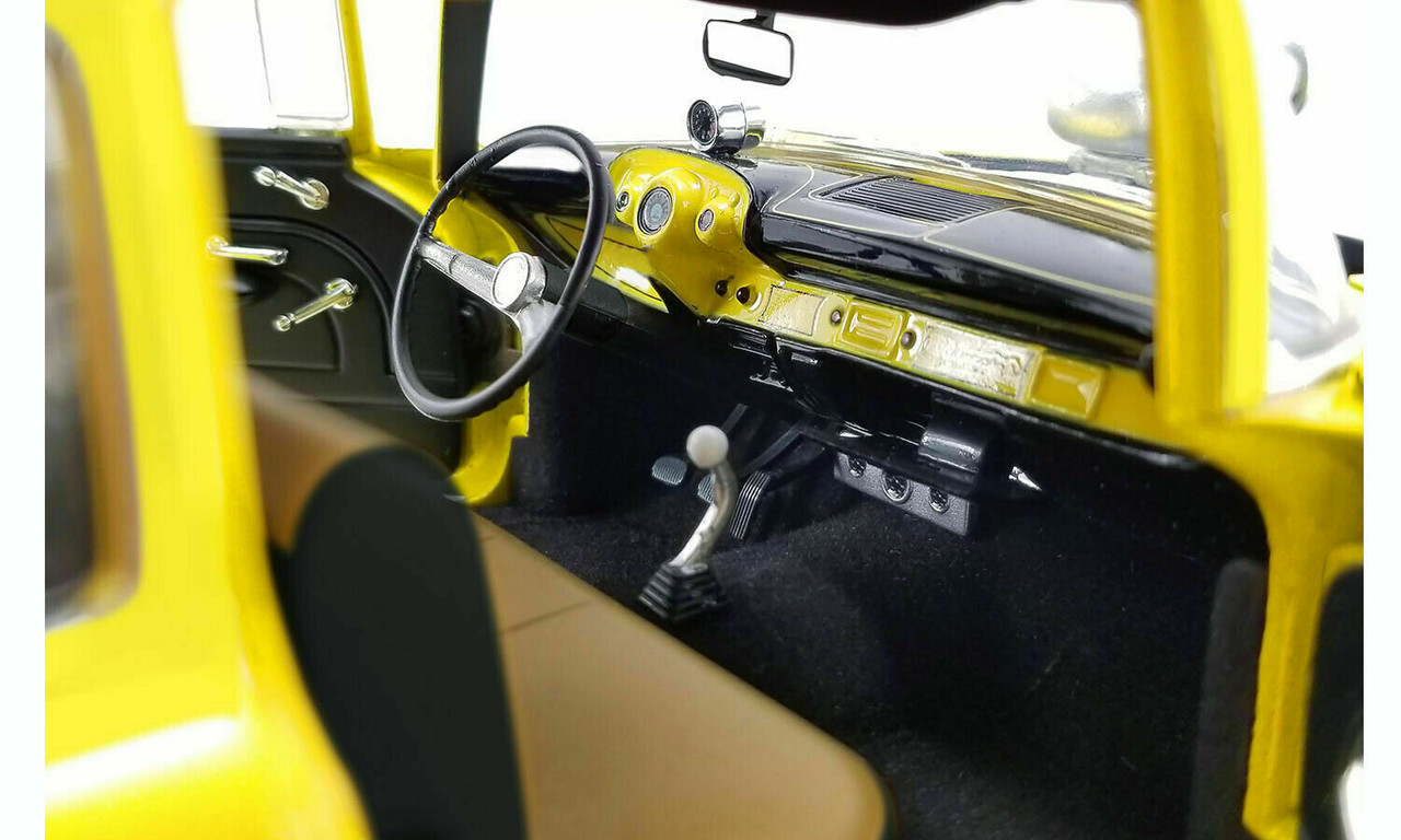 1/18 ACME 1957 Chevrolet Bel Air Belair Hollywood Knights (Yellow