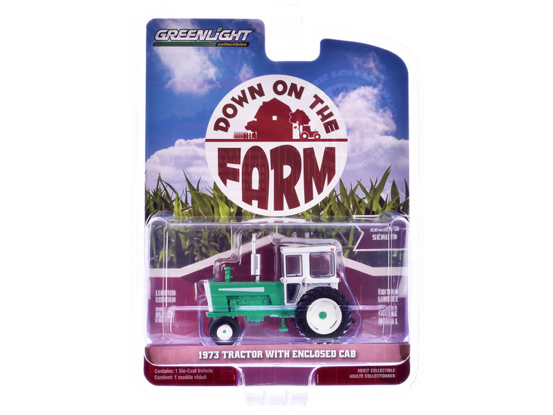 タイガ様③ 1973 Tractor with Closed Cab Green and White 