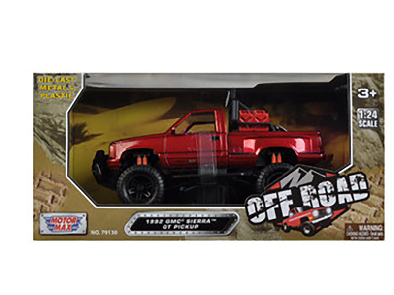 1992 GMC Sierra GT Pickup Truck Off Road Red 1/24 Diecast Model by