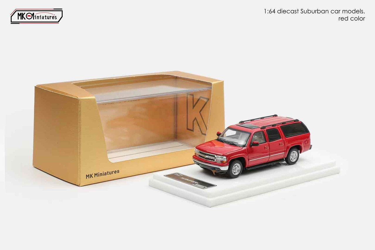 1:64 Chevrolet Suburban 合金自動車モデル（レッド） 1/64 MK Miniatures 2003 Chevrolet Suburban (Red) Diecast Car Model