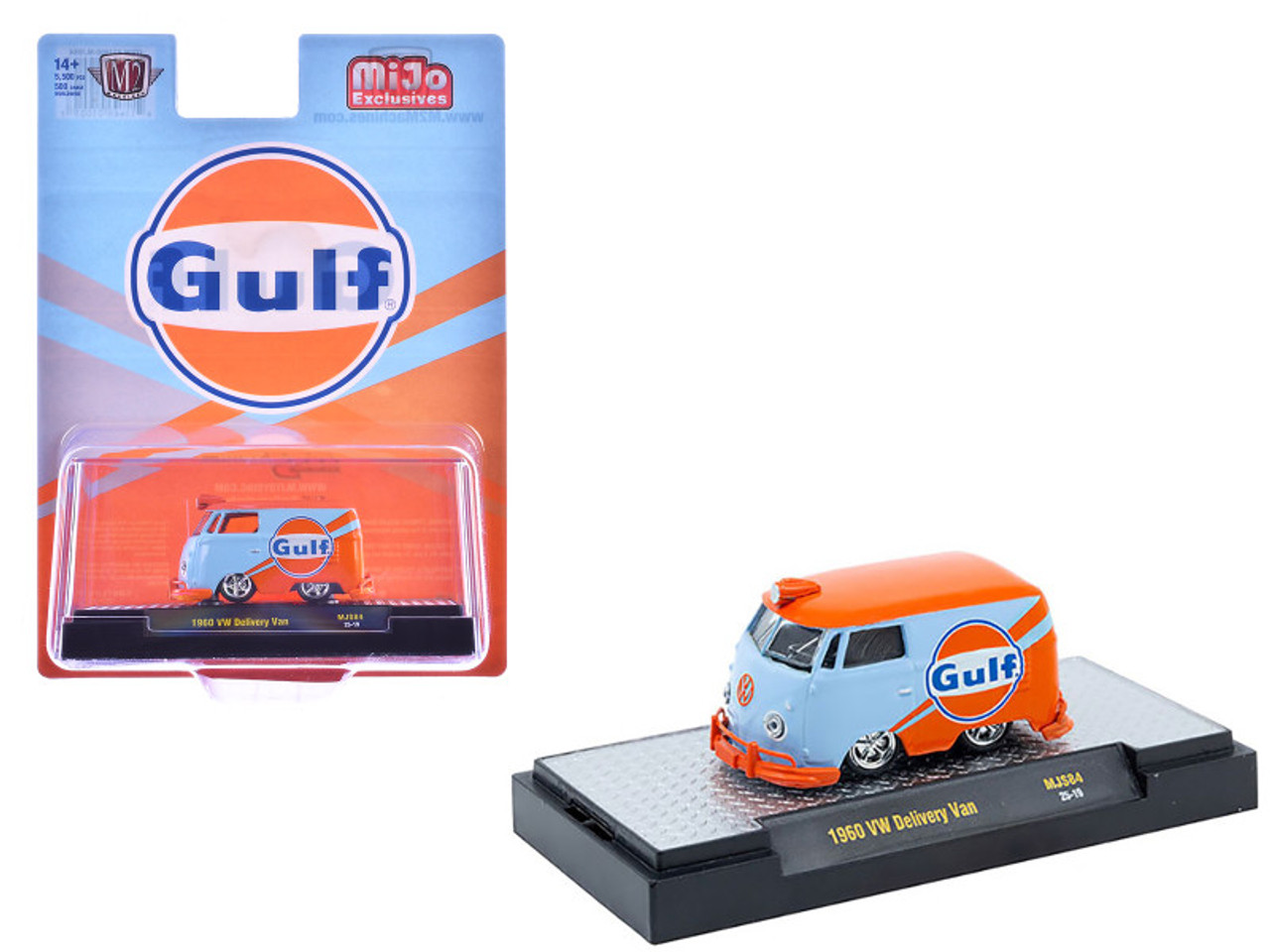 1/64 M2 Machines 1960 Volkswagen Delivery Van Custom (Gulf Blue) Diecast Car Model