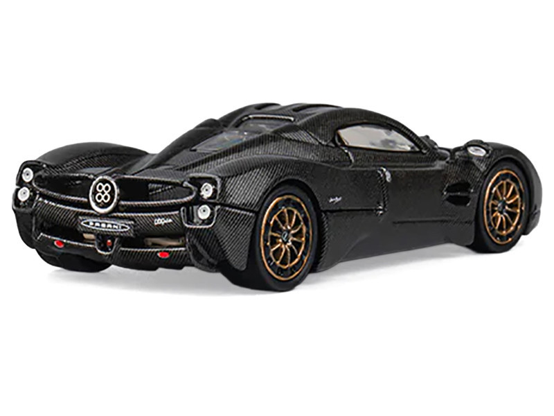 1/64 CM Model Pagani Utopia (Full Carbon Black with Italian Stipe & Red Accent) Diecast Car Model