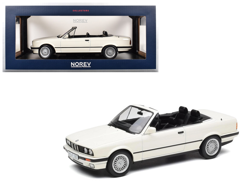 ୨୧ 1/18 Norev 1991 BMW 3-Series 325i (E30) Cabriolet (Alpine White