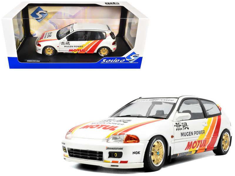 1/18 Solido 1992 Honda Civic EG6 Solido Works Mugen Racing (White