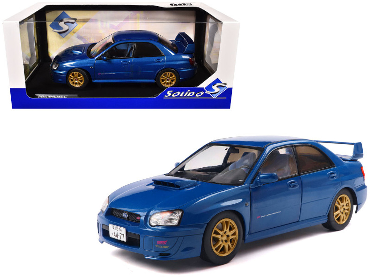1/18 Solido Subaru Impreza WRX STi (Sonic Blue) Diecast Car