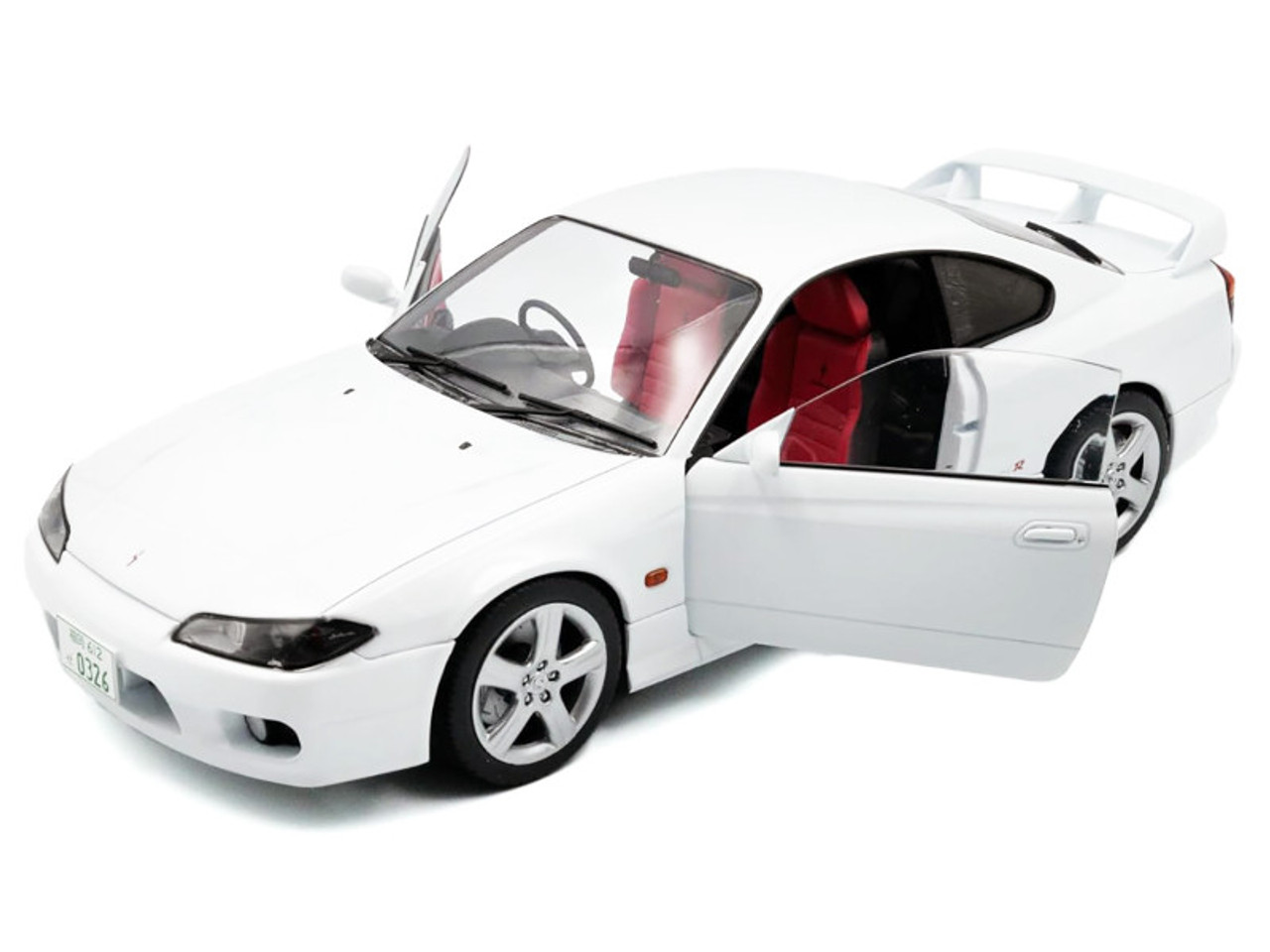 1/18 Solido 1999 Nissan Silvia S15 Spec-R Aero Aspen White Diecast Car Model 1/18 Solido 1999 Nissan Silvia S15 Spec-R Aero Aspen White Diecast Car Model