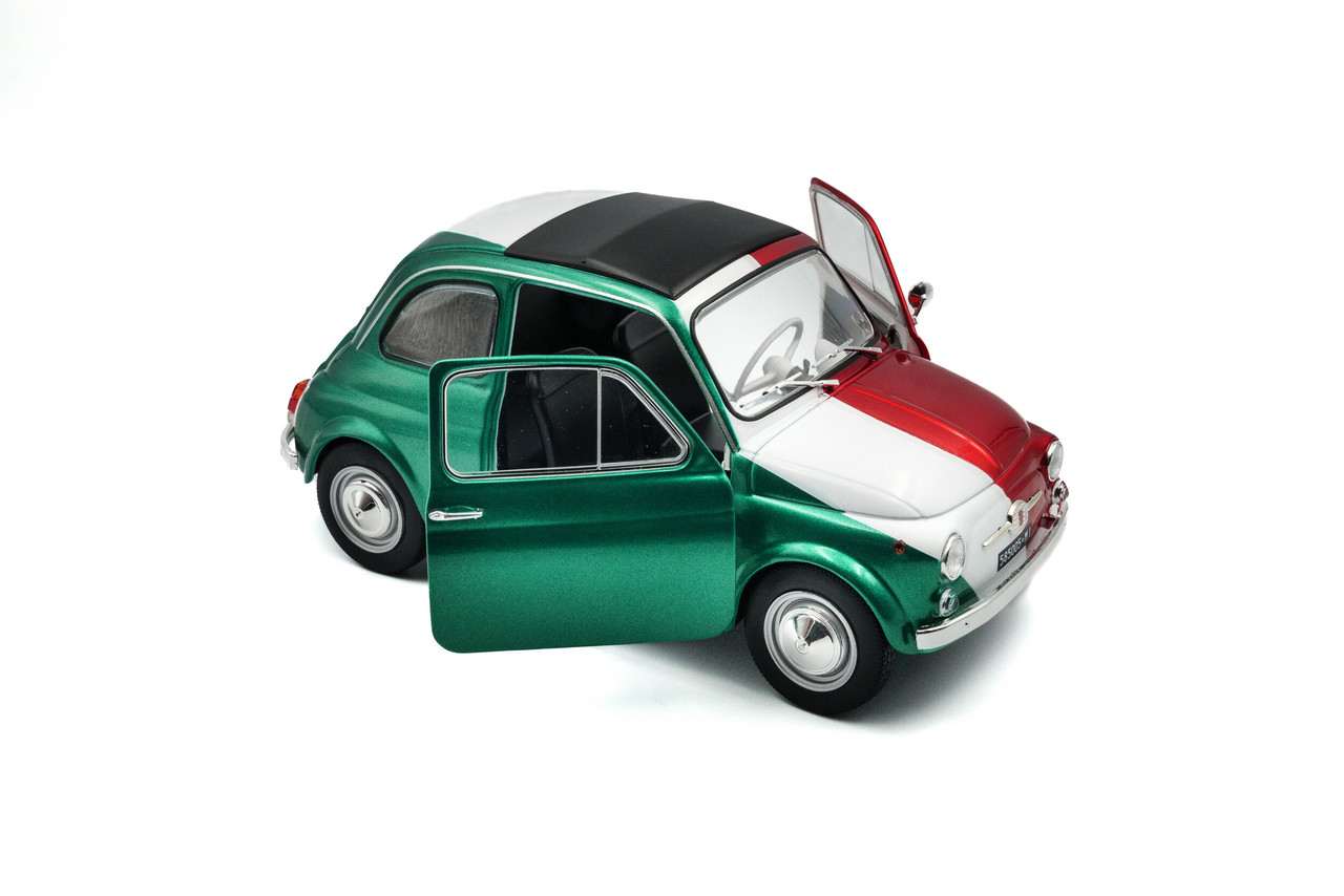 1/18 Solido 1965 Fiat 500 Tribute to Italia (Red, White & Green