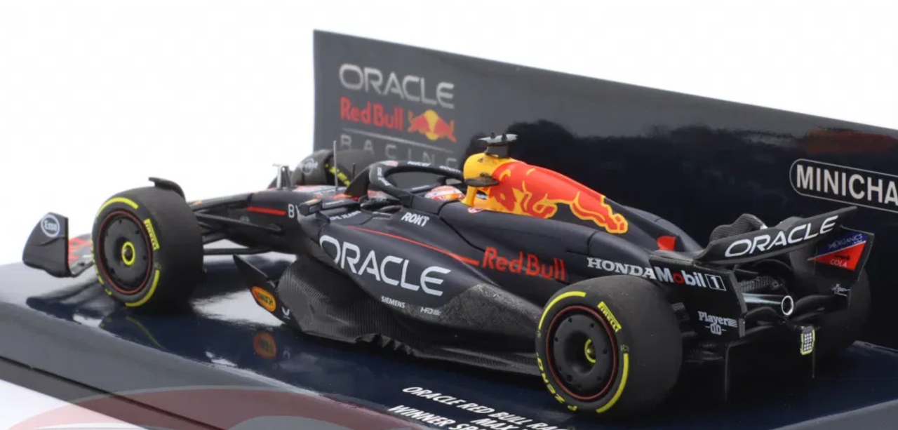 1/43 Minichamps 2024 Formula 1 Oracle Red Bull Racing RB20 Max Verstappen #1 Winner Spanish GP Car Model