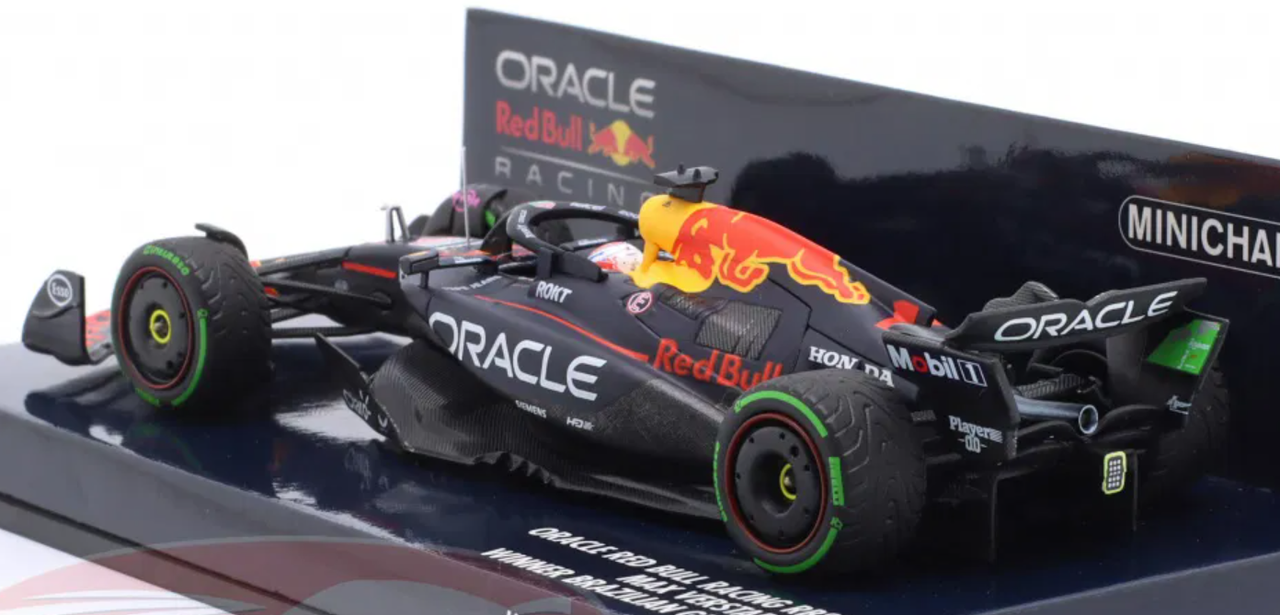 1/43 Minichamps 2024 Formula 1 Oracle Red Bull Racing RB20 Max Verstappen #1 Winner Brazilian GP Car Model
