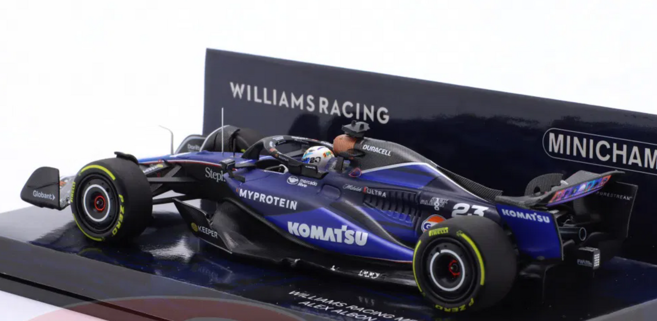 1/43 Minichamps 2024 Formula 1 Williams Racing FW46 #23 Alex Albon US Austin GP Car Model