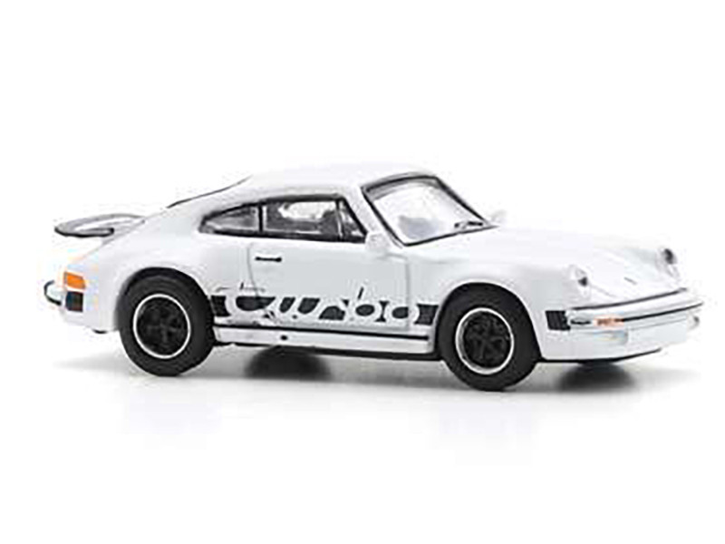 Porsche 911 Turbo (930) White with Black Stripes 1/87 (HO) Diecast