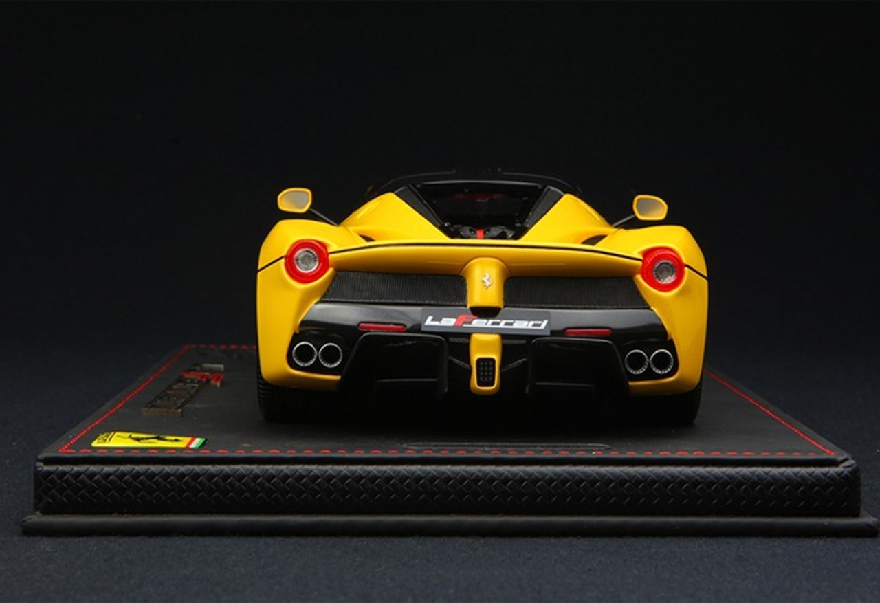 BBR HANDMADE RESIN 1/18 FERRARI LAFERRARI YELLOW W/ SILVER RIMS! LIMITED 30