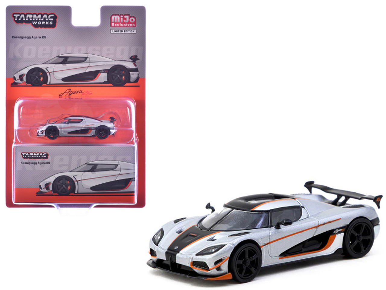 1/64 Tarmac Works Koenigsegg Agera RS (Moon Silver) Diecast