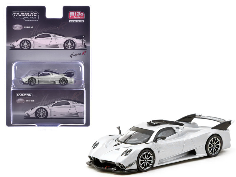 1/64 Tarmac Works Pagani Huayra R (Satin Silver) Diecast Car Model
