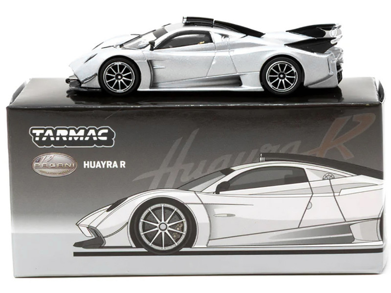 スクーデリア 1/64 Tarmac Works Pagani Huayra R (Satin Silver) Diecast Car Model