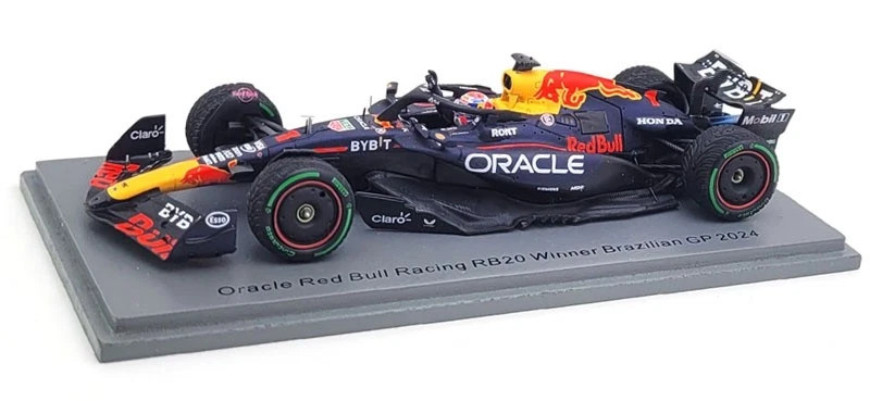 1/43 Spark 2024 Formula 1 Oracle Red Bull Racing RB20 #1 Winner Brazilian GP Max Verstappen Car Model