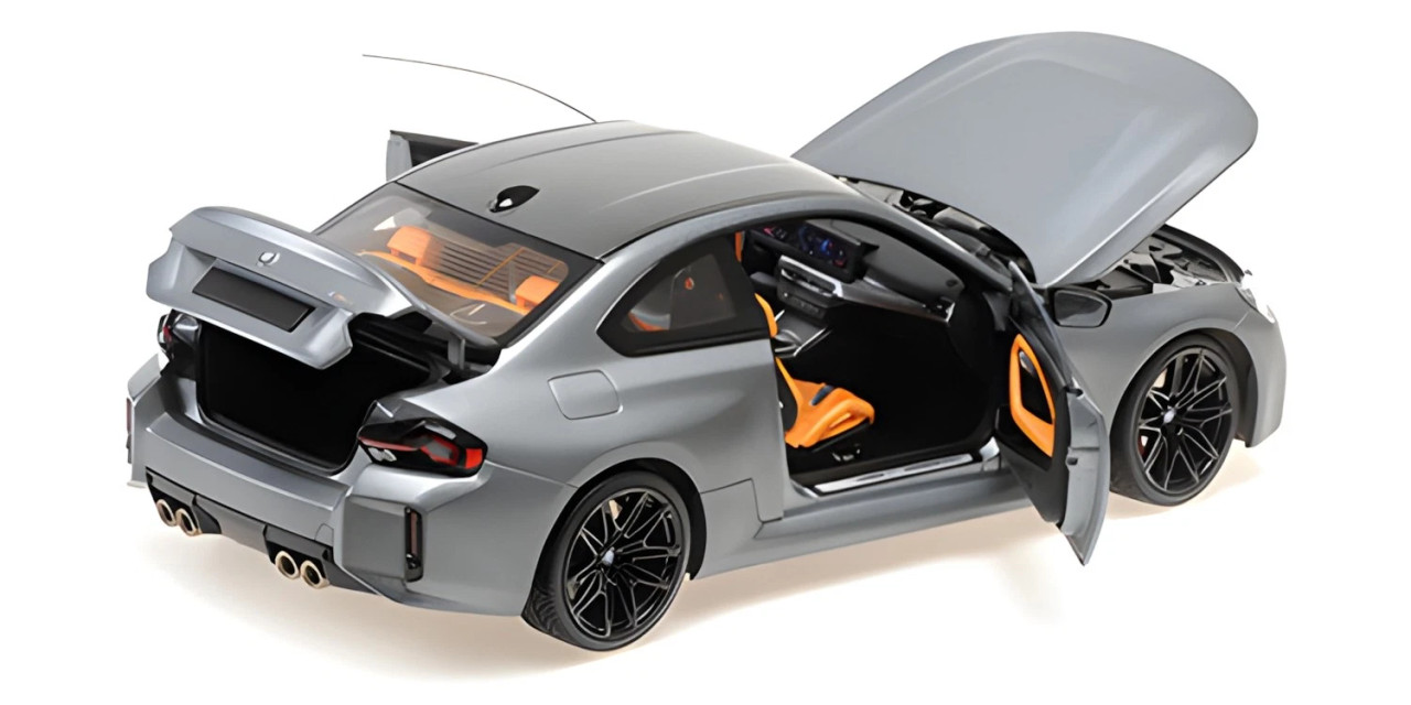 1/18 Minichamps 2023 BMW M2 G87 (Grey) Diecast Car Model