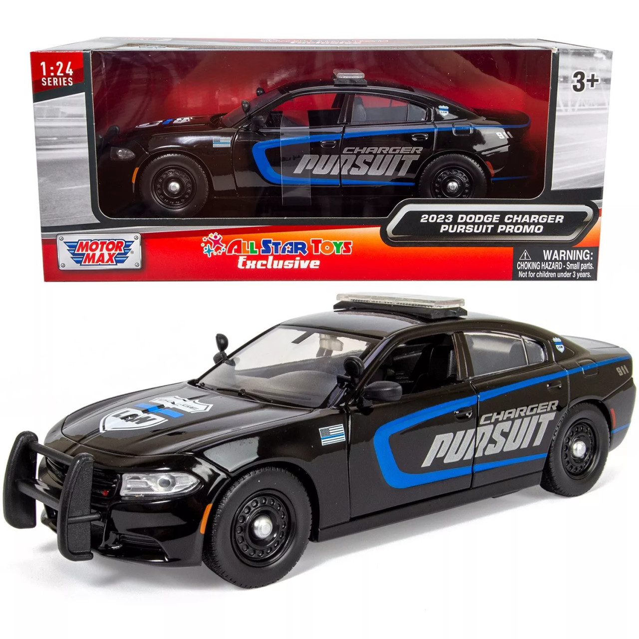 専用ページ170 1/24 Motormax 2023 Dodge Charger Police Pursuit PPV Black Diecast
